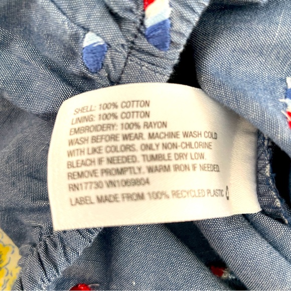 Cat & Jack Red White and Blue Popsicle Jean Bubble Romper onesie Size 0-3 Months - Picture 17 of 17